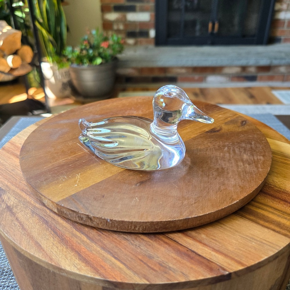 Vintage Princess House Lead Crystal Duck Figurine